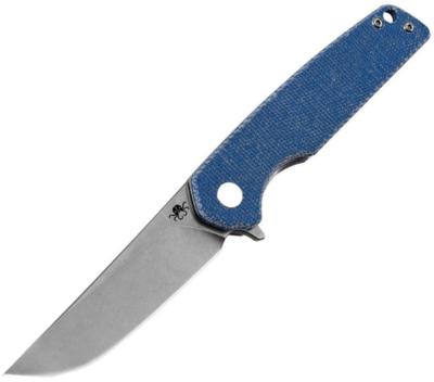 KKNJ145SBL Couteau Pliant Klaken Drift Pro Lame Acier 14C28N Manche Micarta Bleu Linerlock Flipper - Livraison Gratuite