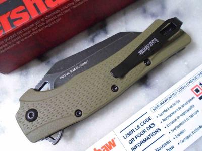KS1423OL Kershaw Dawnstar | Couteau Pliant Assisté | Lame Hawkbill Acier 8Cr13MoV | Manche GFN Green - Livraison Gratuite