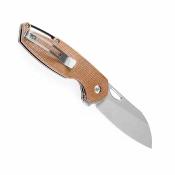 KT1022A5 Kansept Model 6 Brown – Couteau Pliant Lame Acier 154CM Wharncliffe Manche Micarta Brun Liner Lock – Livraison Gratuite