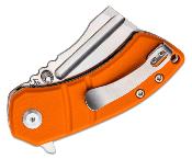 KT2030A6 Couteau Kansept Korvid M Orange Lame Cleaver Acier 154CM - Livraison Gratuite