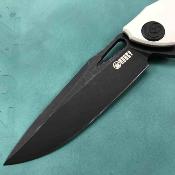 KUB245F – Couteau Kubey Raven Lame Acier AUS-10 Manche G10 Ivory Linerlock IKBS - Livraison Gratuite