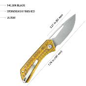 KUB331Q Couteau Kubey Thalia Ultem Clip Point Lame Acier 14C28N IKBS - Livraison Gratuite