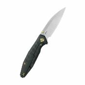 KUB474D Kubey Whammy Lame Acier 14C28N Satin Manche Titane Blackwash Framelock - Livraison Gratuite