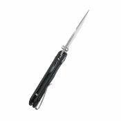 KUB503A Kubey Iguana Couteau Lame Acier D2 Stonewash Manche G10 Black Crossbar Lock - Livraison Gratuite