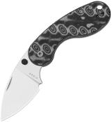 KV2742DSJA2 — Couteau Kizer Microbe Vortex Lame Acier 14C28N Drop Point Manche Micarta Motif Vortex Slipjoint Clip de Poche Livraison Gratuite
