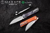 MAXMM302E Couteau Maxace Peregrine S Lame Acier 10Cr15CoMoV Manche G-10 Camouflage Liner Lock - Livraison Gratuite