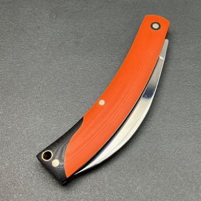 Lot de 3 MR590 Couteau Marbles Reaper Wharncliffe Acier 440A Manche G10 Orange Slip Joint - Livraison Gratuite
