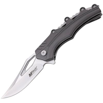 MTA2027GY Couteau Pliant MTech MT-A2027 Lame Acier 3Cr13MoV Manche Acier Gris Linerlock - Livraison Gratuite
