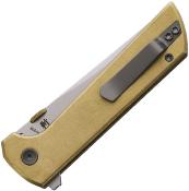 NMB2404BZH — Couteau North Mountain Blade Chop 2 Button Lock Lame Acier SLD-Magic San Mai Tanto Manche Aluminium Bronze Trous Usinés Livraison Gratuite