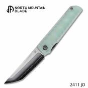NMB2411JD North Mountain Blade - Couteau Kick Stop Chop Plus Lame Acier SLD Magic Tanto Manche G10 Jade - Livraison Gratuite