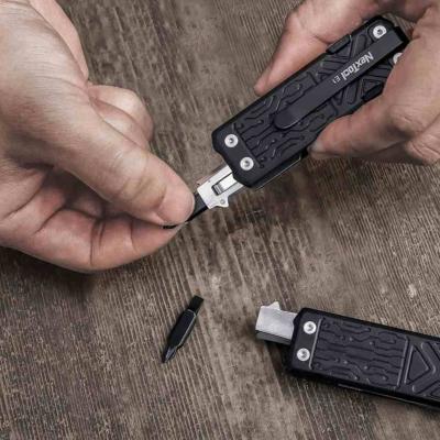 NTL20287 Outils multifonctions 9-en-1 NexTool E1 Pocket Tool Manche Aluminium Noir - Livraison Gratuite
