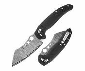 OKNSENTRYR1BLK Couteau Oknife Sentry R1 | Lame Acier Damas Sheepsfoot | Manche Black Micarta | Crossbar Lock | Livraison Gratuite