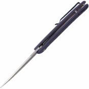 ON9005 Ontario Outcast - Couteau Pliant Linerlock Lame Acier 8Cr14MoV Satin Manche G10 Bleu Marron - Livraison Gratuite