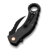 QS120B Couteau QSP Eagle Karambit Black Lame Acier D2 IKBS - Livraison Gratuite