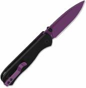 QS170A5 Couteau QSP Ferret | Lame Clip Point Acier Nitro-V Purple | Manche Black G10 Liner Lock - Livraison Gratuite