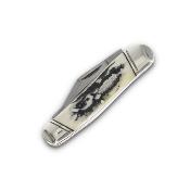 RR2575  Couteau Rough Ryder Whittler Clip Point Acier 440 Manche Black Stag-Bone Slip Joint - Livraison Gratuite