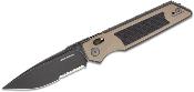 RS7713CB Couteau Real Steel Sacra TAC Slide Lock Lame Tanto Acier K110 Manche G10 Tan/Noir Sécurité Slide Lock - Livraison Gratuite