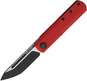 RS7801RB — Couteau Real Steel G-Tanto Lame Acier Nitro-V Tanto Bicolore Manche G10 Rouge Ball Lock - Livraison Gratuite