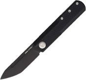 RS7801SB — Couteau Real Steel G-Tanto Lame Acier Nitro-V Tanto PVD Noir Manche G10 Noir Ball Lock - Livraison Gratuite