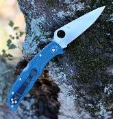 SC10FPK390 Spyderco Endura 4 Blue | Lame Drop Point Acier K390 | Manche FRN Bleu | Lockback | Clip Japan - Livraison Gratuite