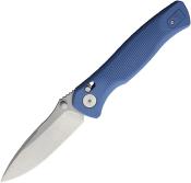 SFBL15SWBL — Couteau Spartan Blades Eleos Lame Acier 154CM Drop Point Stonewash Manche GFN Bleu Crossbar Lock - Livraison Gratuite