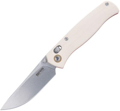 SRM255LGT2 Couteau SRM 255L-GT Ivory Lame Drop Point Acier 10Cr15CoMoV Sécurité Ambi-Lock - Livraison Gratuite