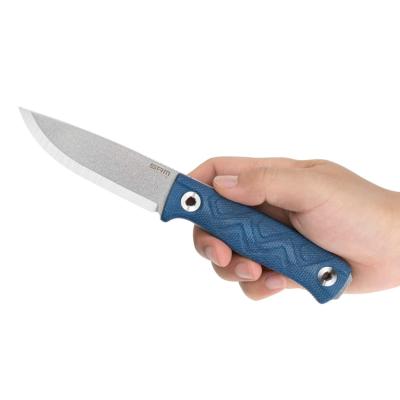 SRM702TME Couteau SRM Bushcut 702TME Drop-Point Acier Sandvik 14C28N Manche Micarta Bleu Housse Kydex – Livraison Gratuite