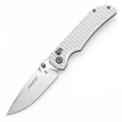 T1095V4 Couteau Tenable Eaglestrike Silver Pliant Lame Acier Nitro-V Cross Bar Lock - Livraison Gratuite