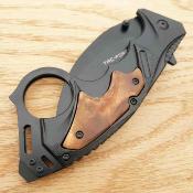 TF957WD Couteau Tac-Force Linerlock A/O | Lame Karambit Acier 3Cr13 | Manche Alu/Bois - Livraison Gratuite
