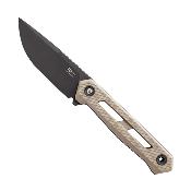 TKTX1RDSMC Couteau Fixe Tekto Knives X1 Atlas Lame Acier CPM MagnaCut Manche G10 Sable Étui Kydex USA - Livraison Gratuite