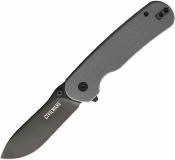 TR84353 Couteau Toor Knives General | Lame Acier 14C28N DLC Black | Manche G10 Gray | Linerlock - Made in USA - Livraison Gratuite