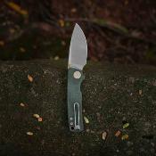 VOSA2611 Vosteed Porcupine A2611 – Couteau pliant lame acier 14C28N manche Micarta vert, Top Liner Lock – Livraison Gratuite