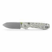 VOSA2933 Couteau Vosteed Raccoon | Lame Acier 14C28N Drop Point Stonewash | Manche Plaquettes G10 Doodle Monster | Top Liner Lock | Livraison Gratuite