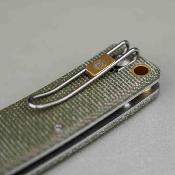 VOSA3104 Couteau Vosteed Porcupine ModSwap | Lame Acier 154CM Clip Point | Manche Plaquettes Green Micarta | Crossbar Lock | Livraison Gratuite