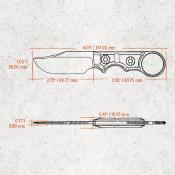 VOSD0501 Couteau Vosteed Quokka-O Bowie Lame Acier 14C28N Micarta Black Housse Kydex - Livraison Gratuite
