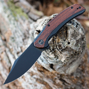 WE19022F3 Couteau We Knife Snick Cuibourtia Wood/Titane Lame Acier CPM 20CV IKBS - Livraison Gratuite