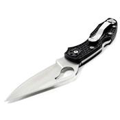 Couteau Spyderco Byrd Meadowlark2 Knife Black FRN Plain Edge Acier 8Cr13Mov BY04PBK2