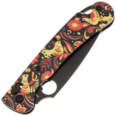 DGRFM022SXO — Couteau Daggerr Sting Slim Lame Acier VG-10 PVD Noir Manche G10 Crossbar Lock Livraison Gratuite