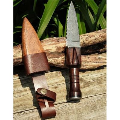 Couteau Scottish Sgian Dubh Lame Damas 256 Couches DM1171 - Livraison Gratuite