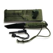 Couteau de Survie + Allume Feu Lame acier Inox Etui Nylon Allume Feu M4008 - Livraison Gratuite