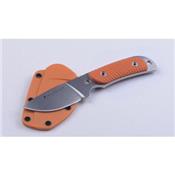 Couteau Bushcraft Real Steel Hunter 165 Orange Lame Acier 12C27 Manche G-10 Etui Kydex RS3532 - Free SHipping