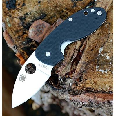 Couteau Spyderco Insistent Plain Lame Acier 8Cr13MoV SC246GP - Livraison Gratuite