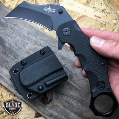 Couteau S-TEC Karambit Pliant Manche G-10 Etui Kydex STTS005 - Free Shipping