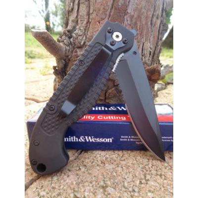 Couteau Smith&Wesson Special Tactical Lame Acier 7Cr17 Serr Manche Abs SWTACBSD - Free SHipping