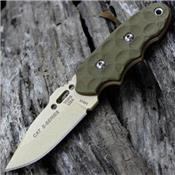 Couteau Tops Knives C.A.T. 200 Carbone 1095 Manche Green Micarta Etui Kydex Made USA TP200S04 - Free Shipping
