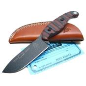 Couteau Tops Viper Scout Lame Acier Carbone 1095 Manche G-10 Etui Cuir Made In USA TPVPSR2 - Free Shipping