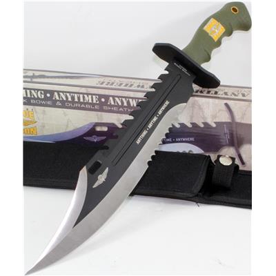 Couteau de Combat Survie United Marine Recon Bowie Machette Lame Acier AUS-6 Serrated UC2863 - Free SHipping