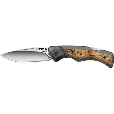 UTK911404CP Couteau Utica Crazed Bear IV Camo Lame Acier 8Cr13MoV - Livraison Gratuite