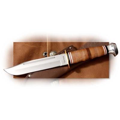 Couteau KaBar Marine Hunter Etui Cuir KA1235 - LIVRAISON GRATUITE