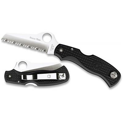 Couteau sc45sbk Spyderco Rescue Jr. Black Zytel Handle